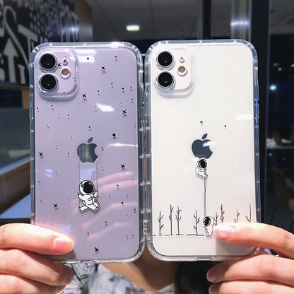 Cartoon Astronaut Case iPhone [11/12/13/14]