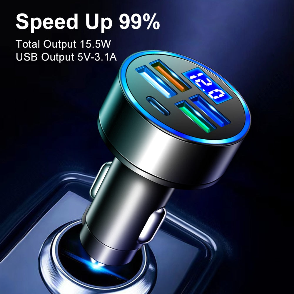4 Port + PD Car Charger