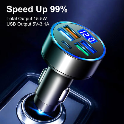 4 Port + PD Car Charger